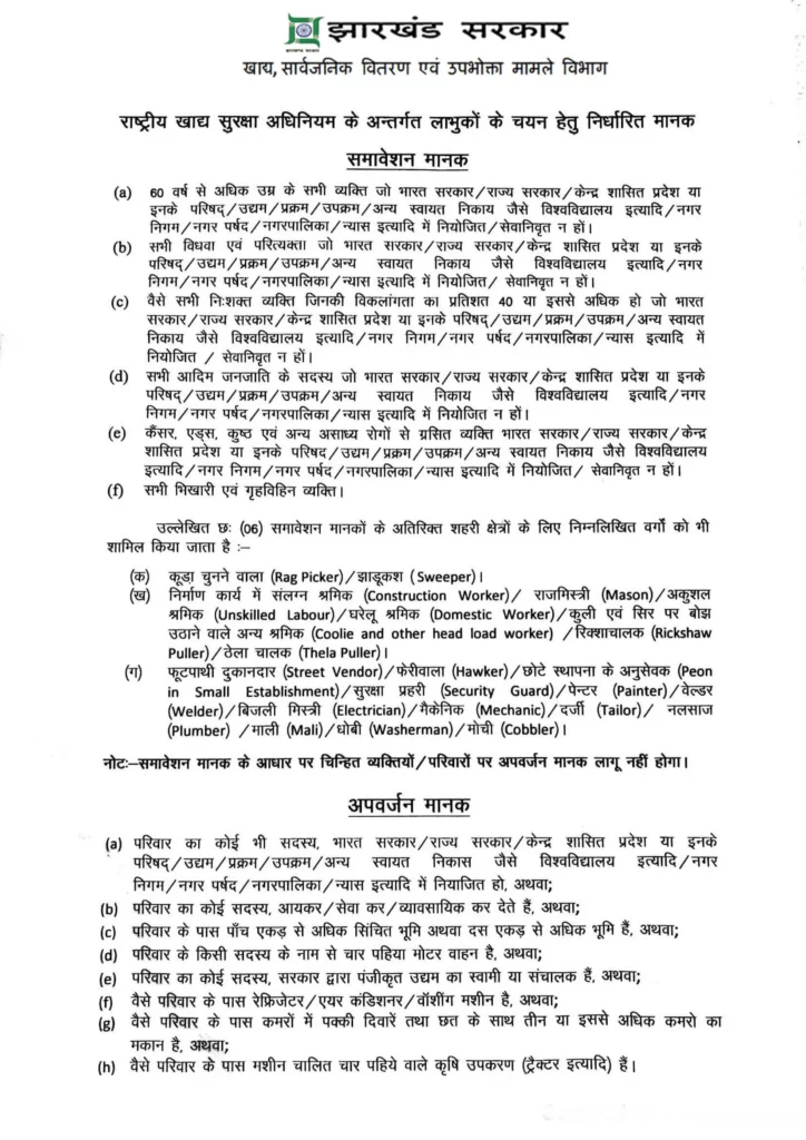 Jharkhand-Ration-Card-Eligibility